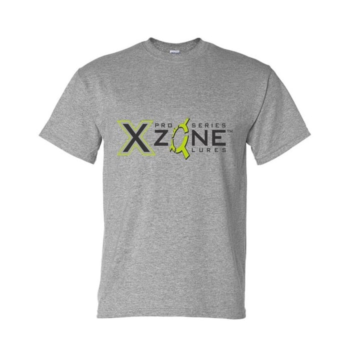 X Zone Pro Series Branded T-Shirt (Grey) - X Zone Fishing