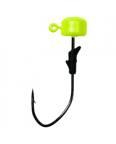 Lazer Sharp Pro V Bend Finesse Jig Head (Chartreuse) - Eagle Claw Fishing