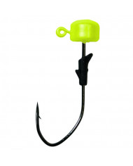 Lazer Sharp Pro V Bend Finesse Jig Head (Chartreuse) - Eagle Claw Fishing