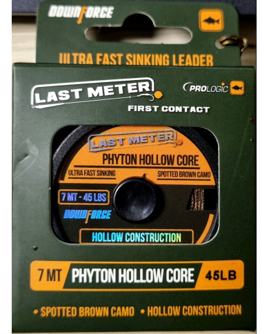 Prologic Last Meter Phyton Hollow Core Braided Leader (Brown Camo) - Prologic Fishing