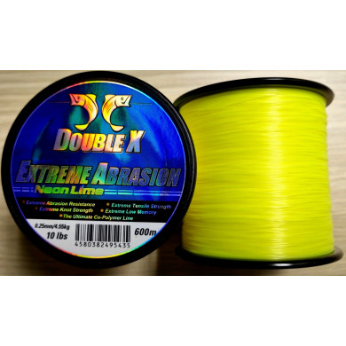 Double X Extreme Abrasion Monofilament Fishing Line (Neon Lime) - Double X Fishing Double X Extreme Abrasion Monofilament Fishing Line (Neon Lime) - Double X Fishing