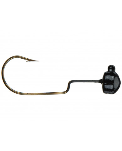 Pro Series Weedless "D-K" Ned Rig Jig Heads (Black) - Venom Lures Fishing