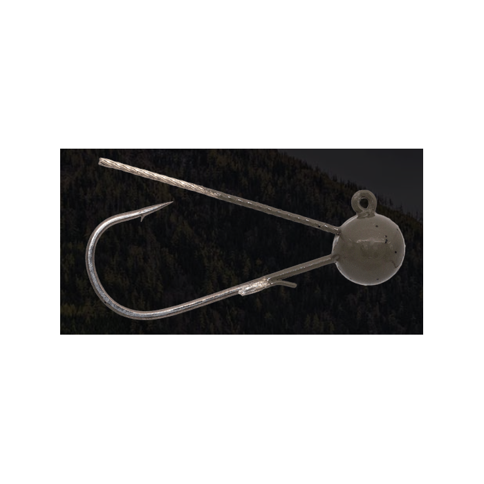 Tungsten Weedless Ball Jig Heads (Green Pumpkin) - Moss Back Fishing