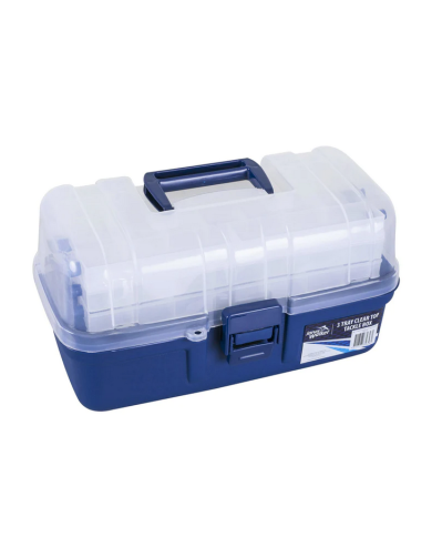 3 Tray Clear Top Tackle Box - Jarvis Walker Fishing 3 Tray Clear Top Tackle Box - Jarvis Walker Fishing