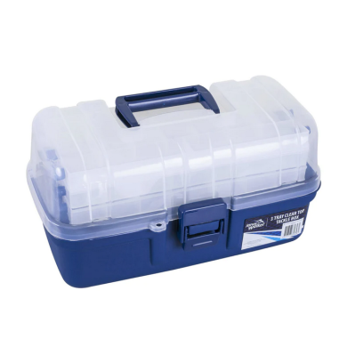 3 Tray Clear Top Tackle Box - Jarvis Walker Fishing