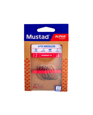 Apex Wide Weedless Dropshot Hook - Mustad Fishing