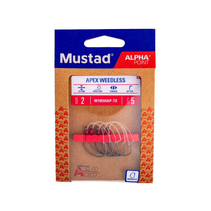 Apex Wide Weedless Dropshot Hook - Mustad Fishing