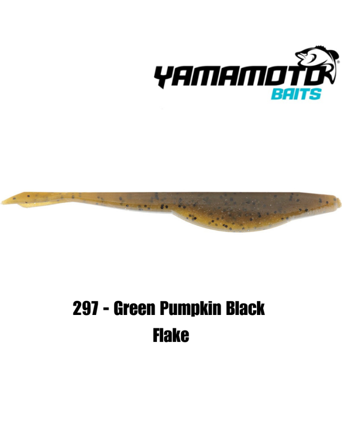 Yamamoto Baits Shad Shape Worm 10 Pack - Blue Pearl With Large Silver Flake, Soft Plastic Fishing Lure - View #6