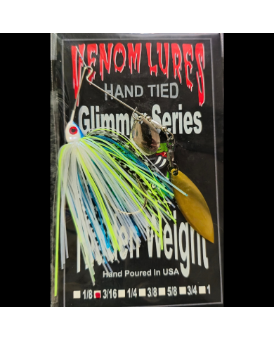 3/16oz Glimmer Series Spinnerbait (Colorado Willow) - Venom Lures Fishing 3/16oz Glimmer Series Spinnerbait (Colorado Willow) - Venom Lures Fishing