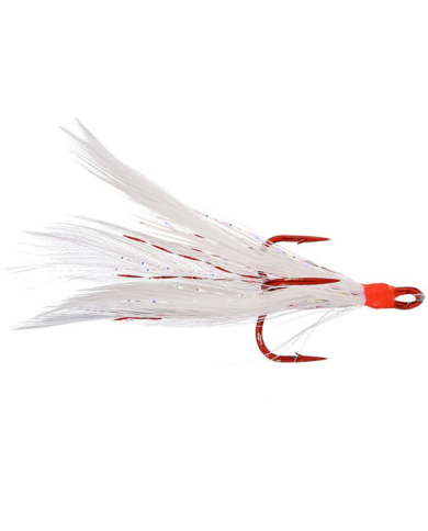 Alpha Point In-Line Triple Grip Feathered Treble Hook - Mustad Fishing Alpha Point In-Line Triple Grip Feathered Treble Hook - Mustad Fishing