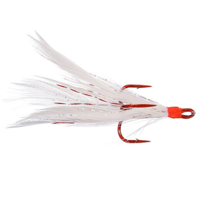 Alpha Point In-Line Triple Grip Feathered Treble Hook - Mustad Fishing Alpha Point In-Line Triple Grip Feathered Treble Hook - Mustad Fishing