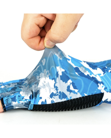 Blue Rorschach Sun Protection Gloves - Blue Water Gear Fishing Blue Rorschach Sun Protection Gloves - Blue Water Gear Fishing