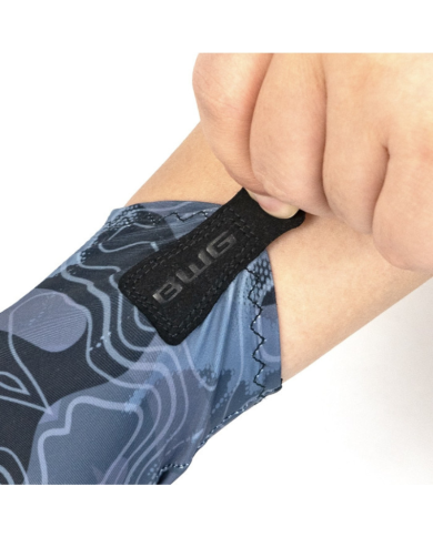Blue Rorschach Sun Protection Gloves - Blue Water Gear Fishing Blue Rorschach Sun Protection Gloves - Blue Water Gear Fishing