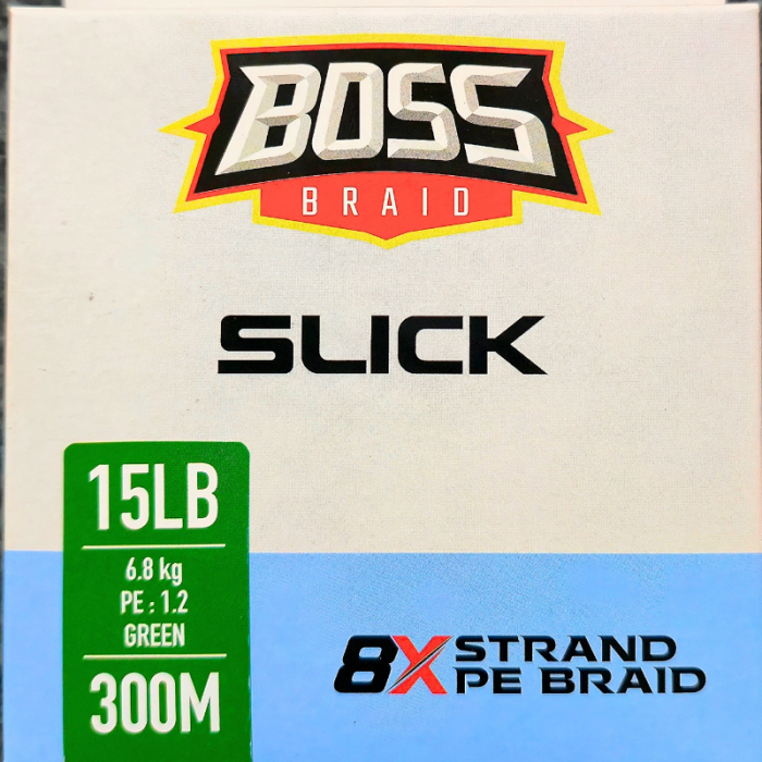 Slick Braid 8X (Green ) - Boss Braid Fishing