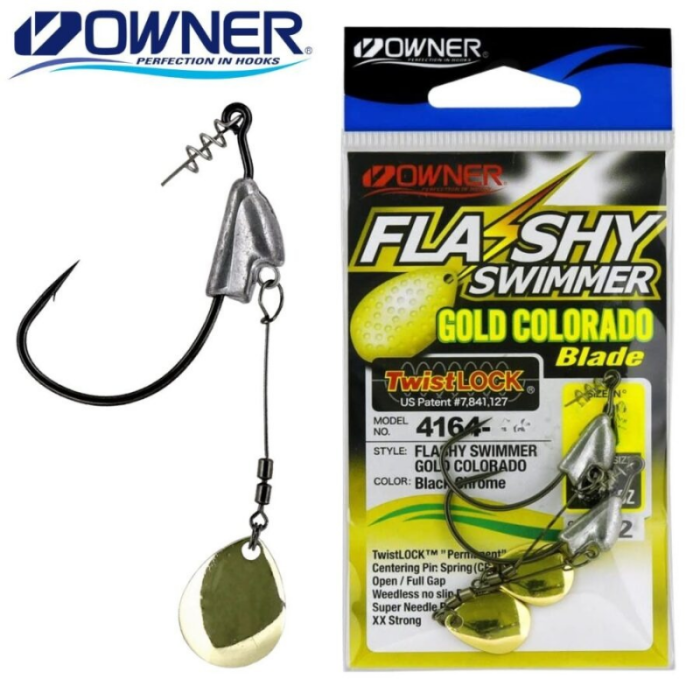 Flashy Swimmer - Gold Colorado Blade - Owner Fishing