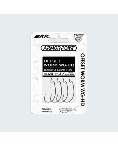 Armor Point Offset Worm WG-HD Hook - BKK Fishing