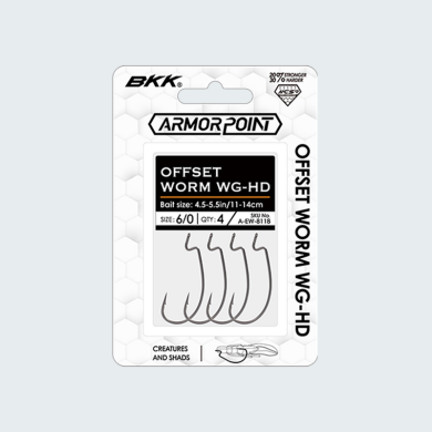 Armor Point Offset Worm WG-HD Hook - BKK Fishing
