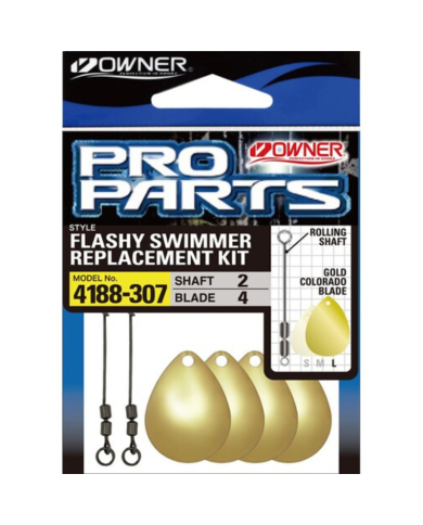 Flashy Swimmer Replacement Kit (Gold Colorado) - Owner Fishing