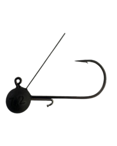 Tungsten Ball Jig Head Weedless (Black) - Wickham Fishing