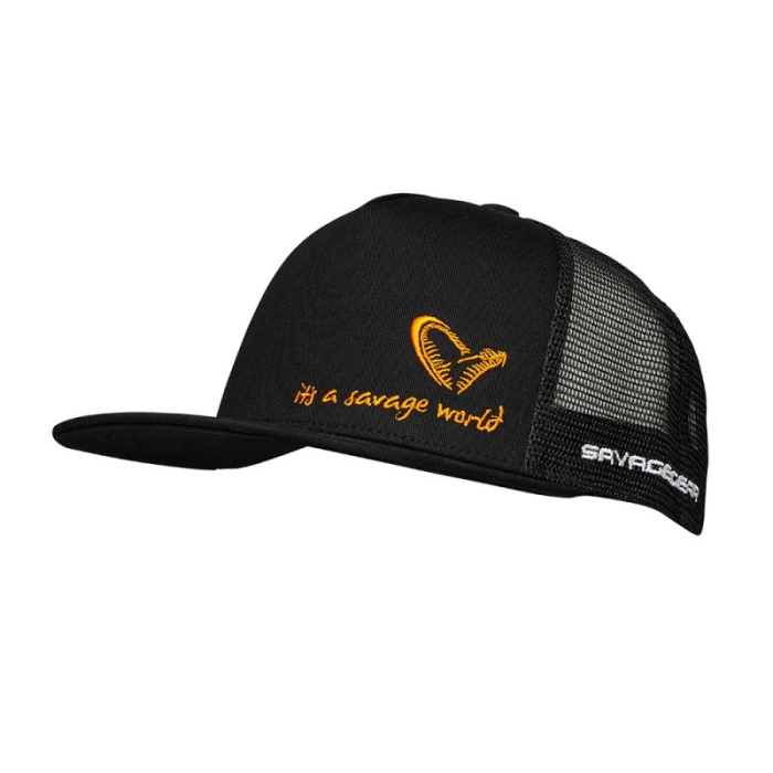 All Black Snapback Cap (Black Caviar) - Savage Gear Fishing