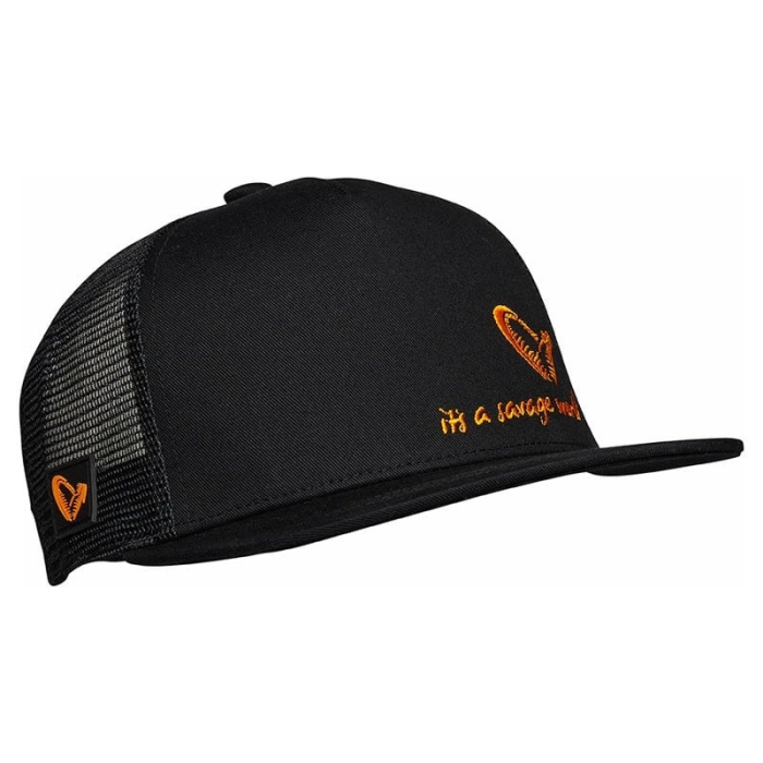 All Black Snapback Cap (Black Caviar) - Savage Gear Fishing