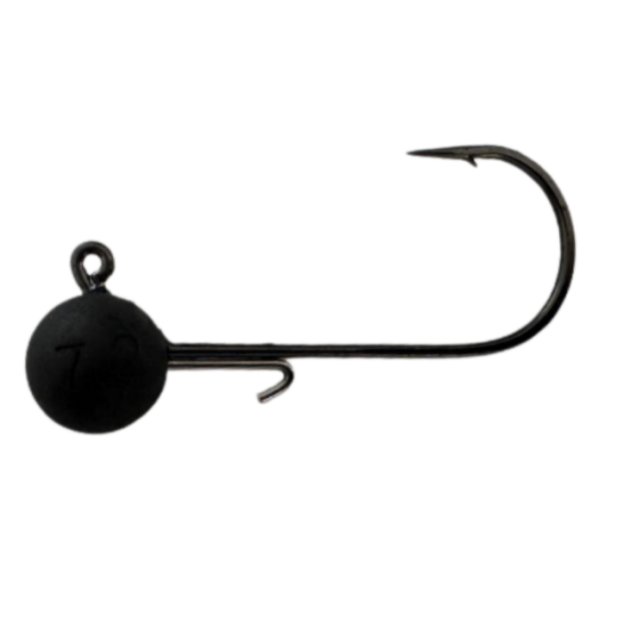 Tungsten Ball Jig Head (Black) - Wickham Fishing