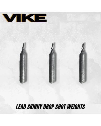 Lead Skinny Drop Shot Weight (Natural) - Vike Fishing