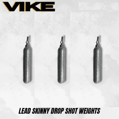 Lead Skinny Drop Shot Weight (Natural) - Vike Fishing