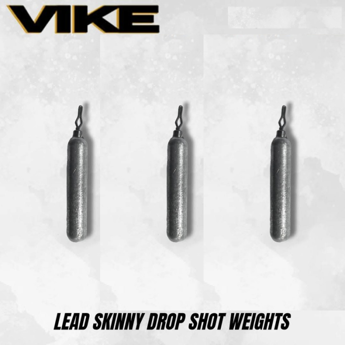 Lead Skinny Drop Shot Weight (Natural) - Vike Fishing
