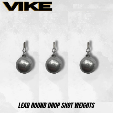 Lead Round Drop Shot Weight (Natural) - Vike Fishing