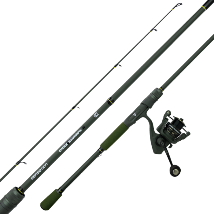 Dark Shadow II (Olive Green) - Spinning Combo (2piece) - Sensation Fishing