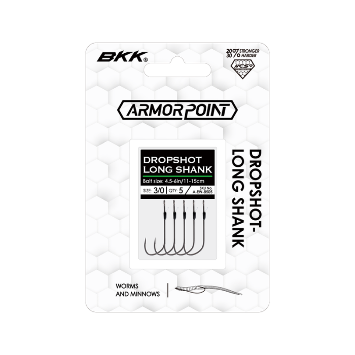 Armor Point Dropshot Long Shank Hook - BKK Fishing